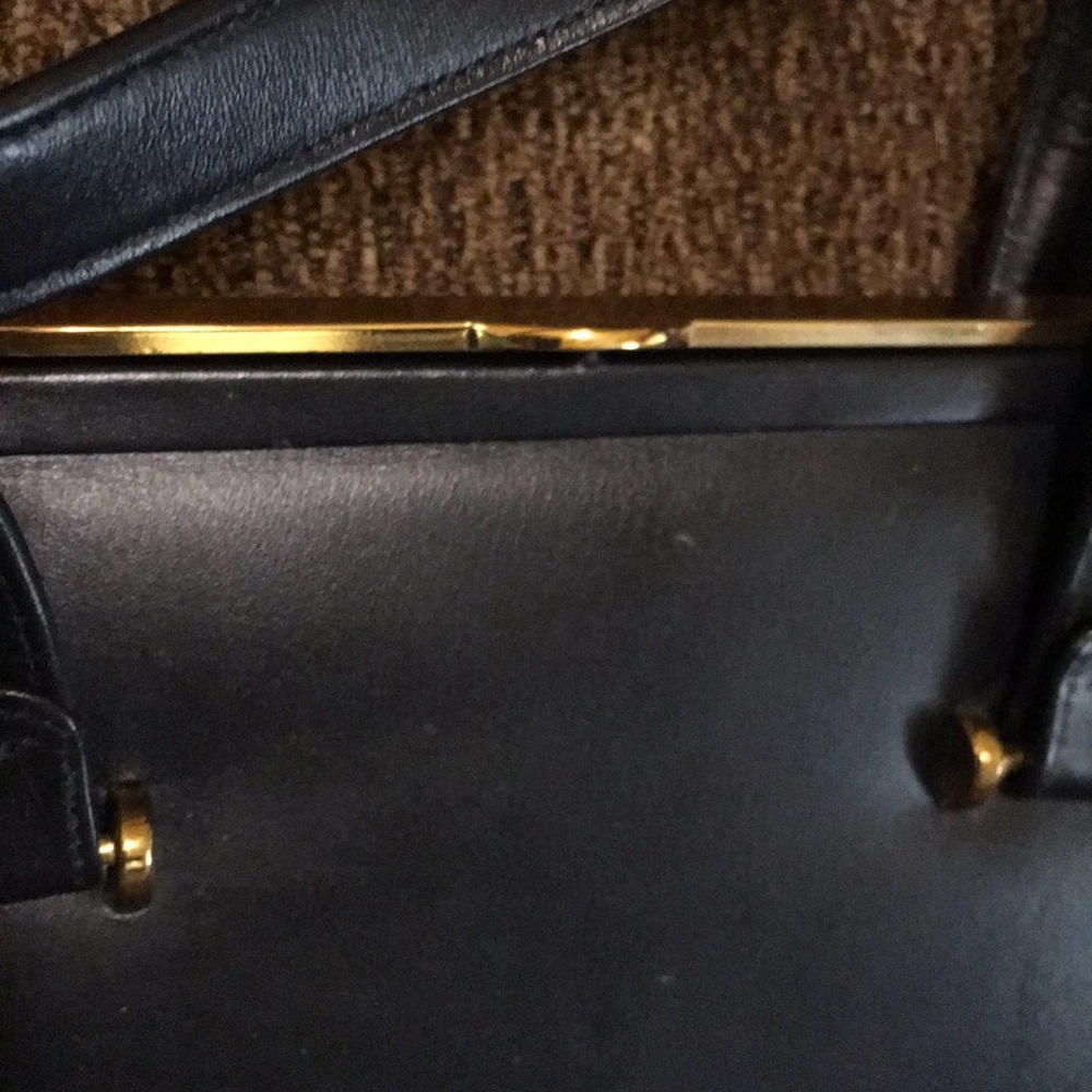 Vintage NY Mayer bag black classy brass - Picture 2 of 6